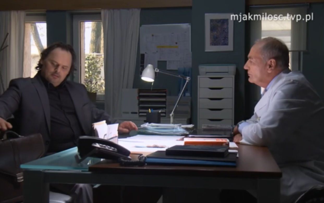 M jak miłość. Jerzy Argasiński (Karol Strasburger),  Herman (Piotr Łukawski)