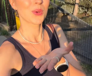 M jak miłość. Dominika Suchecka (Natalka) na planie