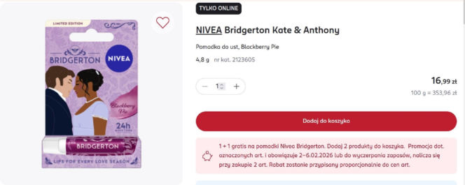 Hit dla fanek "Bridgertonów" w Rossmannie. Teraz te pomadki kupisz w promocji "1+1 gratis"