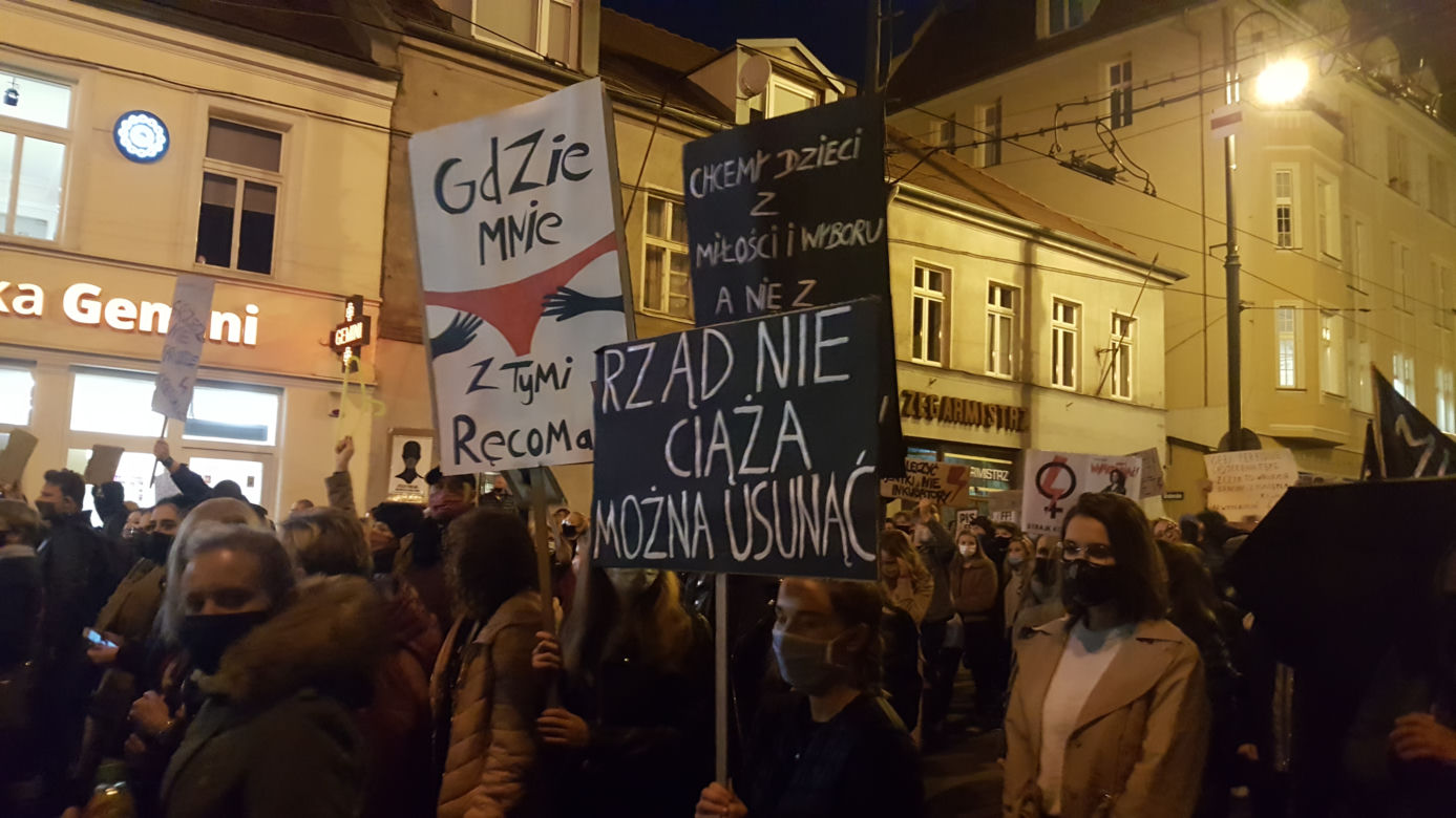 Protest w centrum Bydgoszczy