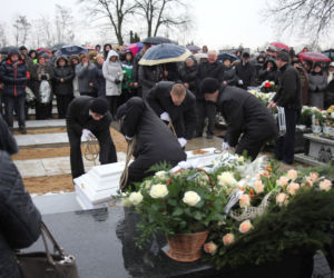 Pogrzeb Marcina Mendzy z Mokobód, który utonął w rzece Liwiec