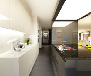 Apartament w czerni i w bieli. Projekt pracowni 81.WAW.pl