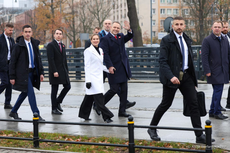 Marta Nawrocka w czasie obchodów Narodowego Święta Niepodległości
