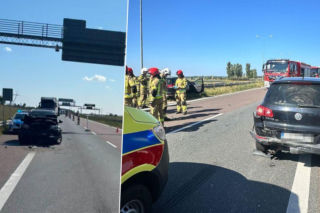 Wypadek na S17. Zderzyły się dwie osobówki i ciężarówka. Droga zablokowana!