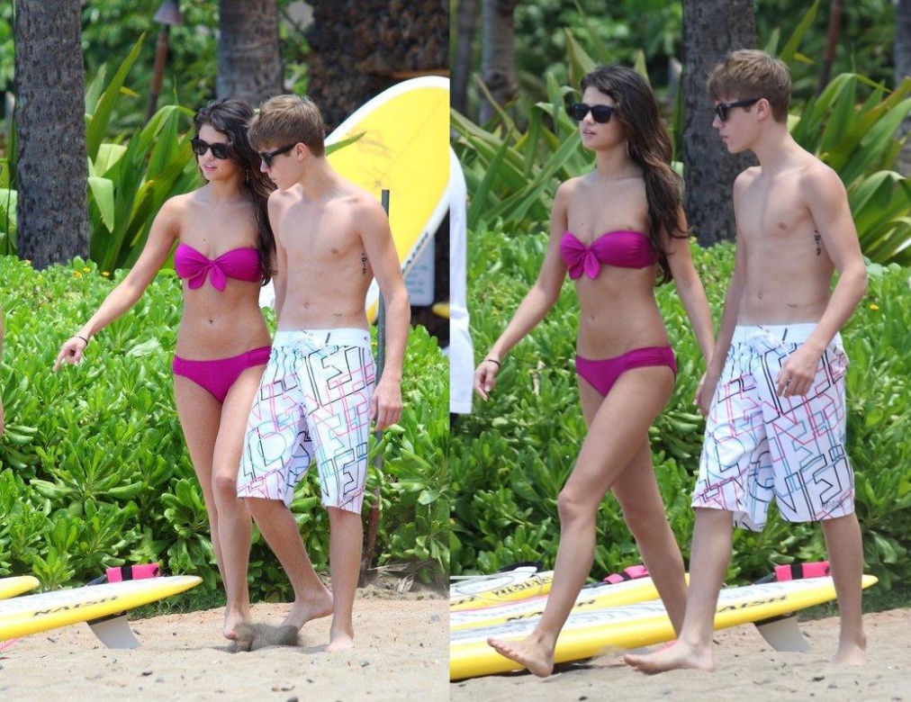 Justin Bieber i Selena Gomez na Hawajach