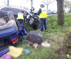 Koszmarny wypadek w miejscowości Kotowy. Młoda kobieta i sprawca zginęli na miejscu