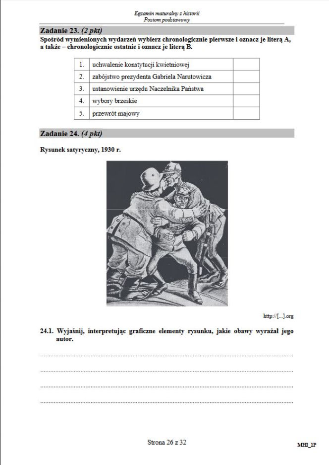 Matura 2017 z historii podstawowej