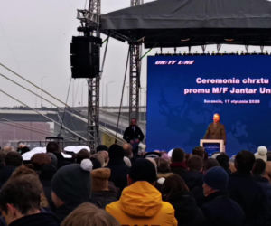 Chrzest promu Jantar Unity