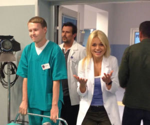 Emilia Komarnicka i Bartosz Opania na planie Na dobre i na złe