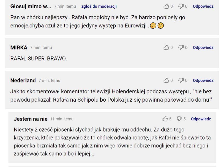 Pierwsze komentarze internautów po występie Rafała Brzozowskiego na Eurowizji 2021
