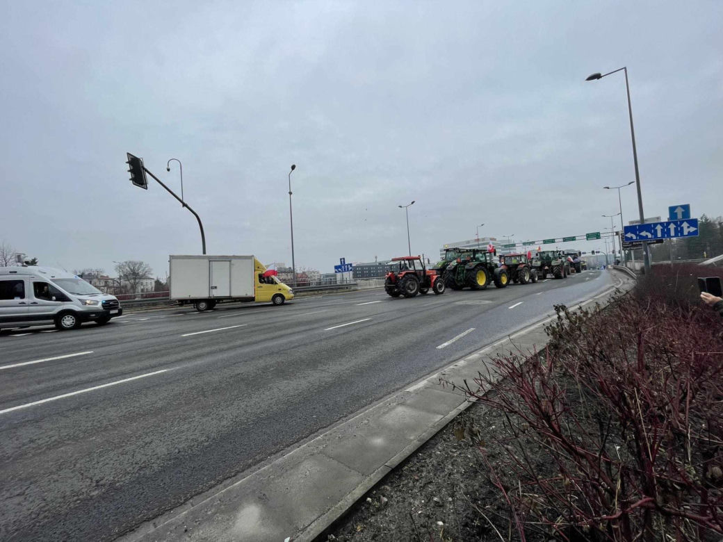 Strajk rolników w Krakowie