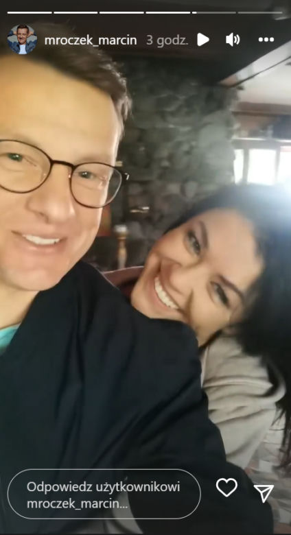 M jak miłość. Marcin Mroczek (Piotrek), Katarzyna Cichopek (Kinga) na planie nowego sezonu