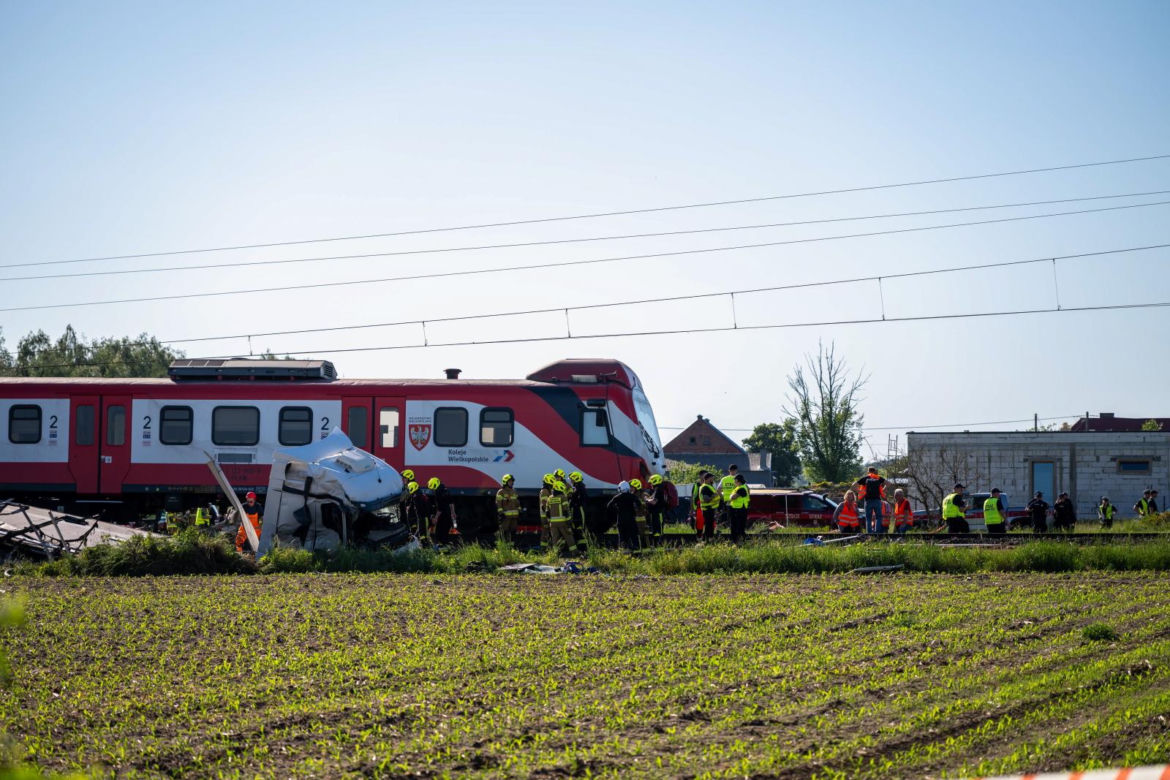 Wypadek na przejeździe kolejowym