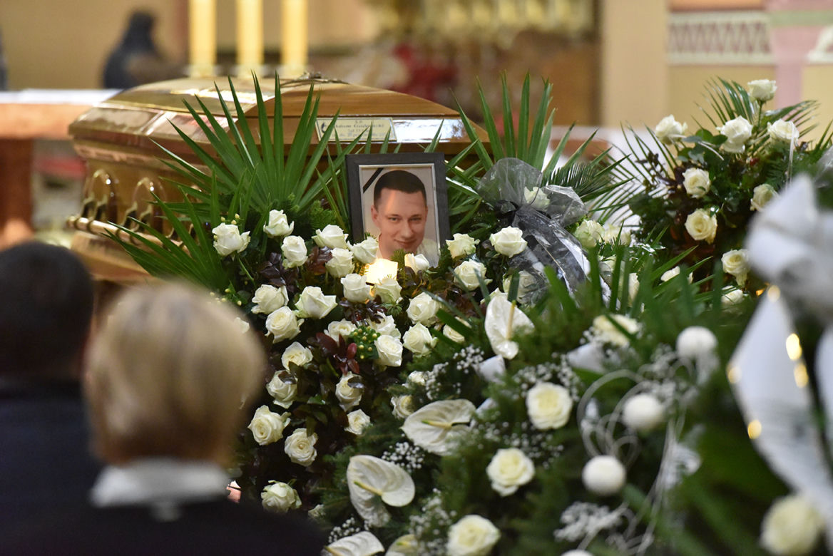  Pogrzeb Adama  we Włocławku, który zginął na Sokratesa