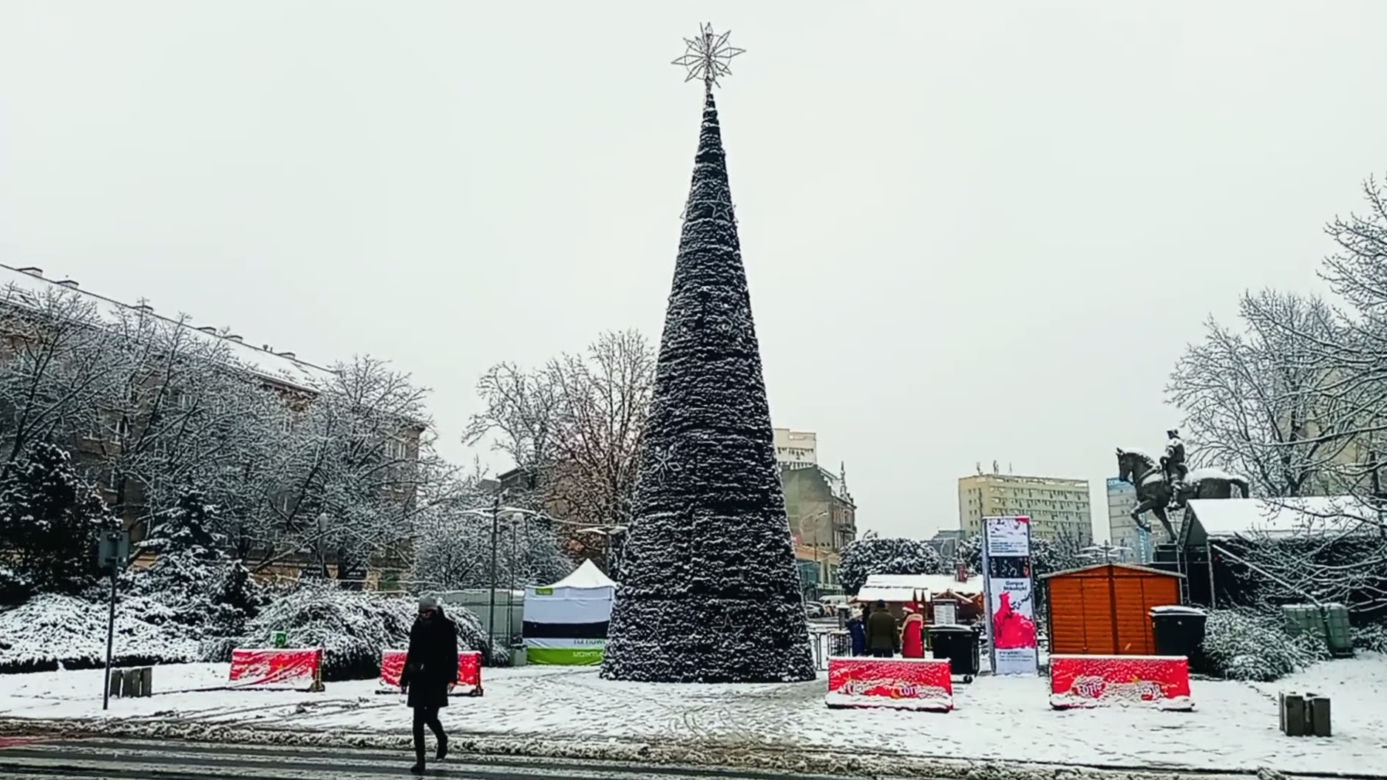 Pierwszy śnieg w Szczecinie