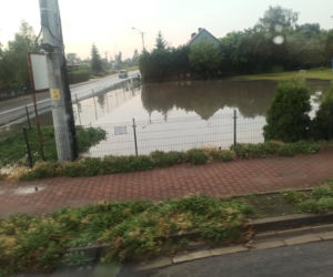 ​Osiedle Gronowo pod wodą po oberwaniu chmury