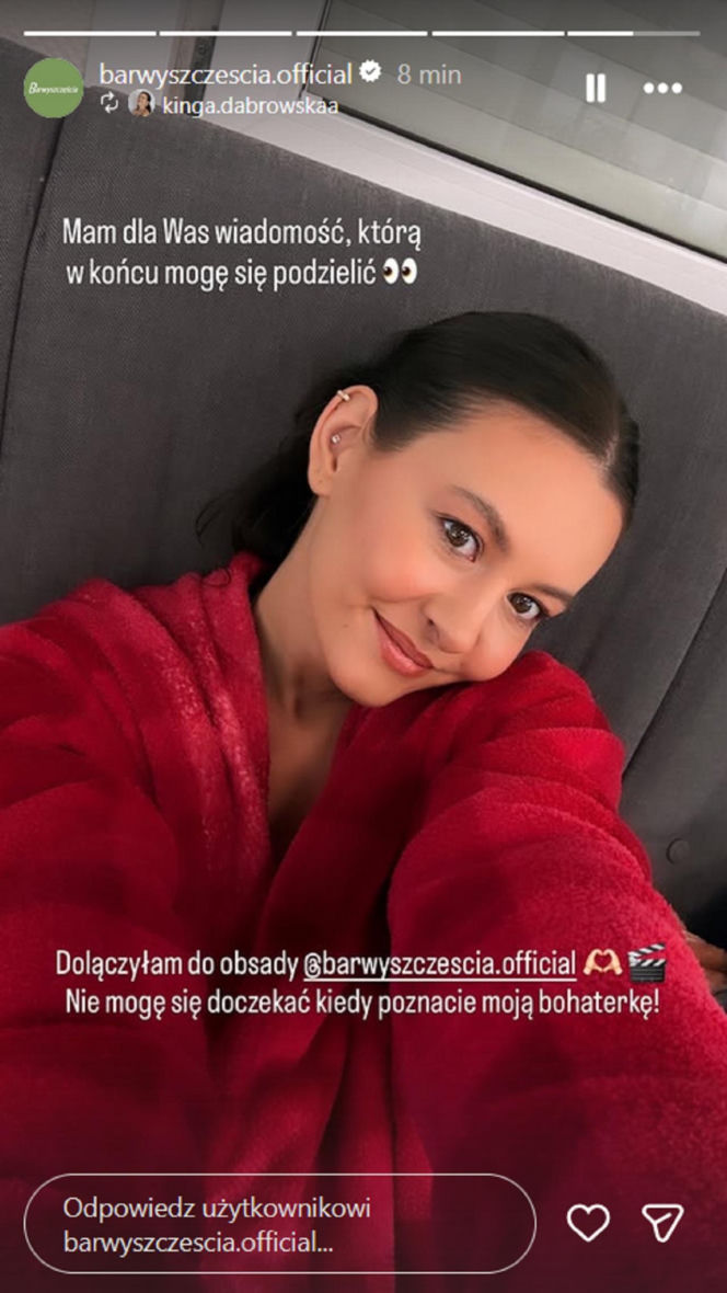 Barwy szczęścia nowy sezon na planie. Kinga Dąbrowska