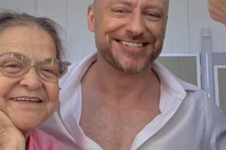 Barwy szczęścia nowy sezon na planie. Maciej Wilk (Adam Szczyszczaj), Lucyna (Grażyna Zielinska)
