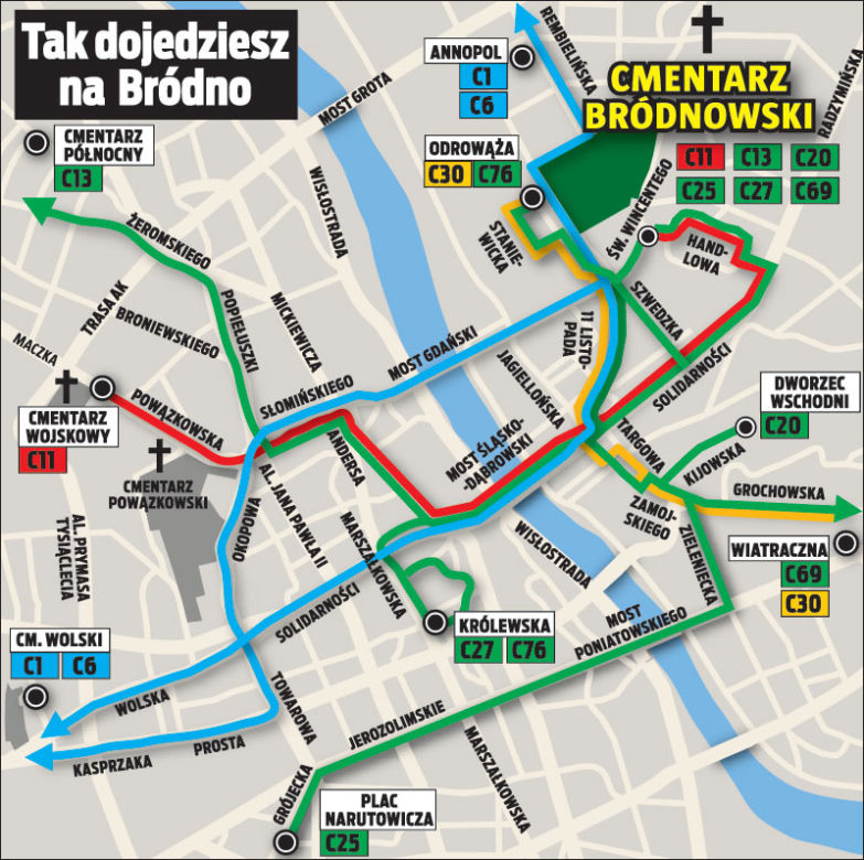 Na cmentarze jedź autobusem