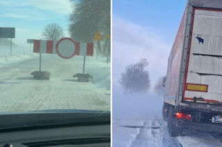 Zamieć śnieżna na Podkarpaciu uwięziła kierowców w samochodach. Policjanci przeprowadzili ewakuację 
