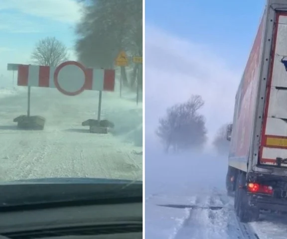 Zamieć śnieżna uwięziła kierowców w autach