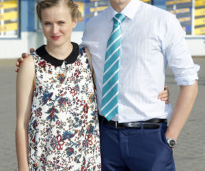 Ranczo 9 sezon. Klaudia (Marta Chodorowska), Fabian Duda (Piotr Ligienza)