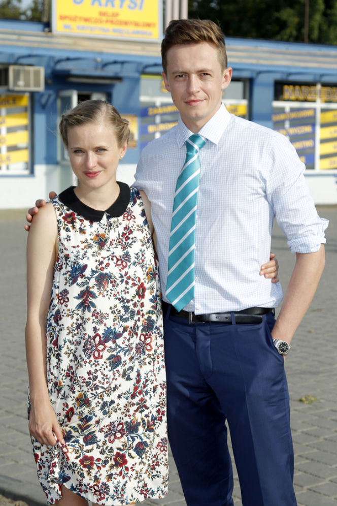 Ranczo 9 sezon. Klaudia (Marta Chodorowska), Fabian Duda (Piotr Ligienza)