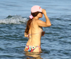 Anna Czartoryska-Niemczycka na plaży
