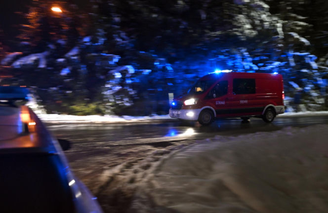 Pożar hali magazynowej w Skawinie