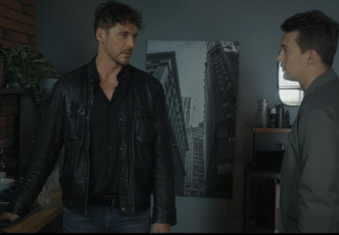 M jak miłość, odcinek 1923. Marcin (Mikołaj Roznerski), Jakub (Krzysztof Kwiatkowski)