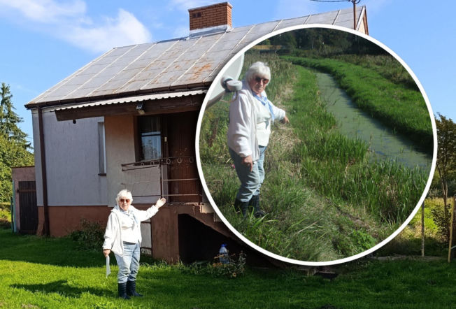 Pani Ela nie śpi, bo dziki rów podmywa jej dom. Urzędnicy rozkładają ręce nad dramatem seniorki!