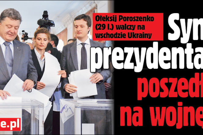 Syn prezydenta poszedł na wojnę