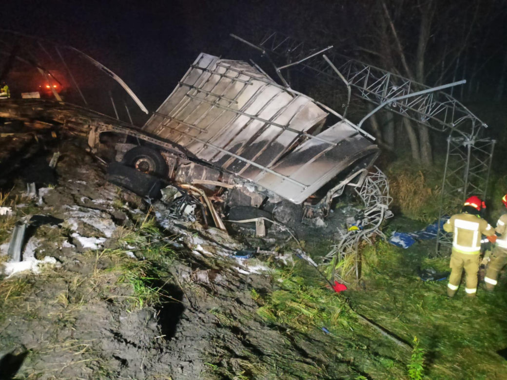 Wypadek na autostradzie A4 w Zabrzu. Na drodze leżały spalone zwłoki