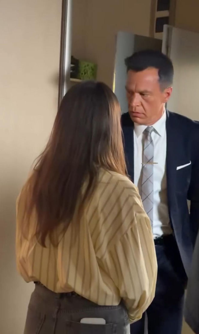 Na dobre i na złe nowy sezon na planie. Andrzej Falkowicz (Michał Żebrowski), Matylda (Amelia Czaja)