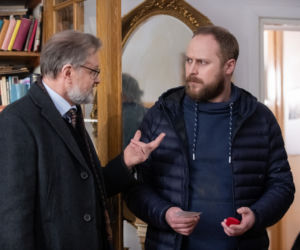 Na Wspólnej odc. 3089 po wakacjach 2020. Paweł (Grzegorz Kwiecień), Gustaw (Jan Monczka)
