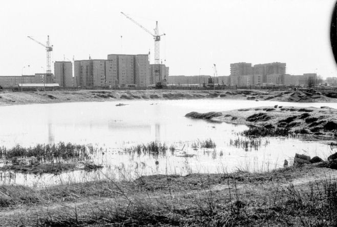 Jezioro Balaton w Warszawie wiosną 1983 r.