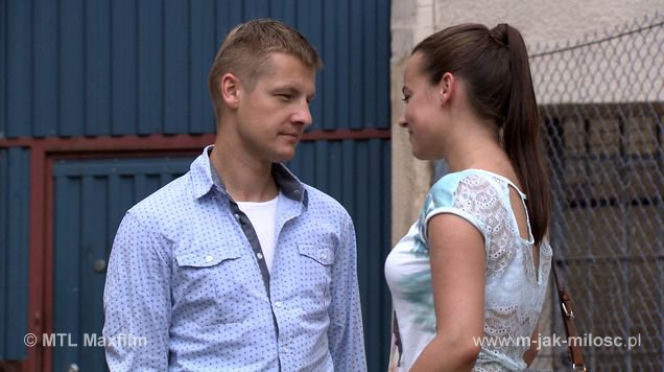 M jak miłość odc. 1019. Paweł Zduński (Rafał Mroczek), Madzia (Anna Mucha)