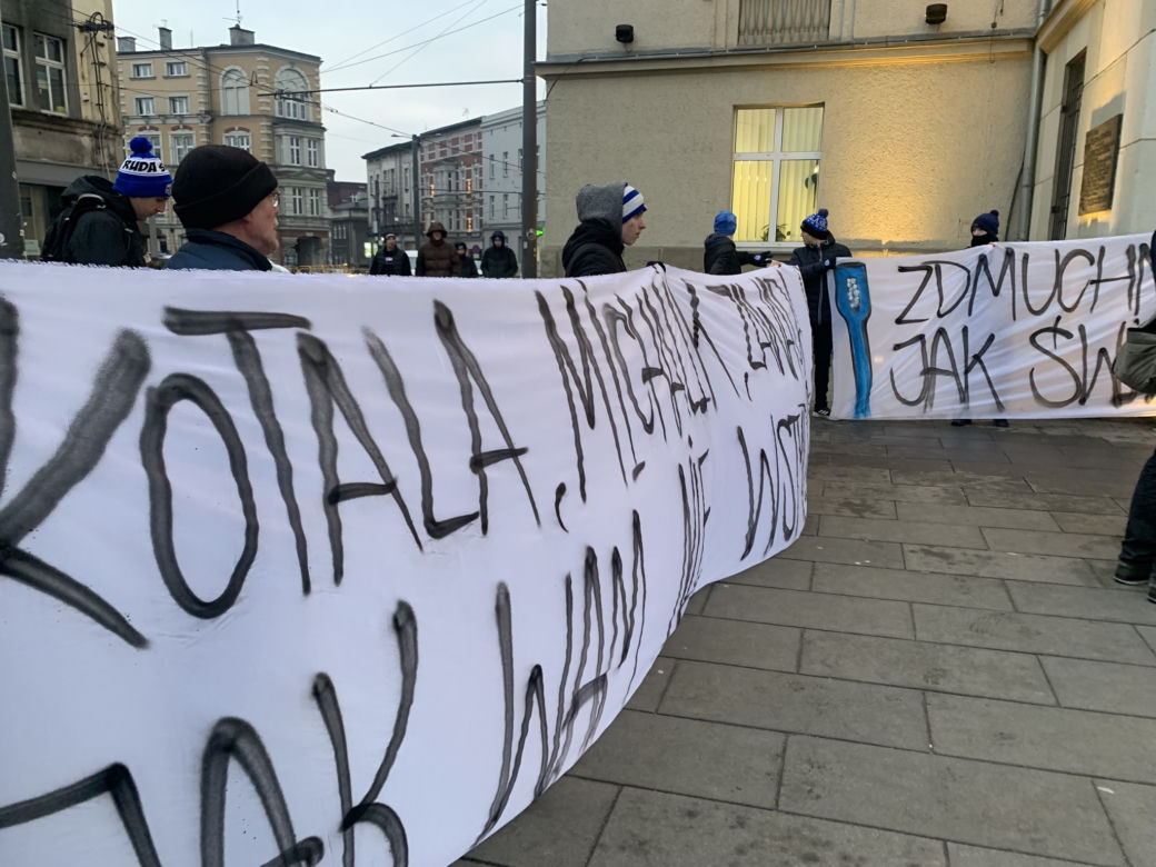 Protest kibiców Ruchu Chorzów w sprawie stadionu 