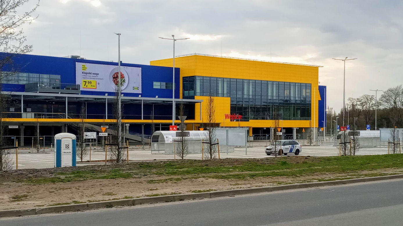 Budowa sklepu IKEA w Szczecinie - kwiecień 2021