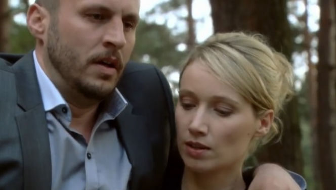 M jak miłość odc. 1075. Robert Lubiński (Tomasz Borkowski), Beata (Joanna Orleańska)