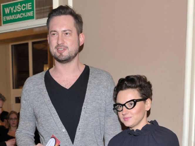 Marcin Prokop z żoną Marią