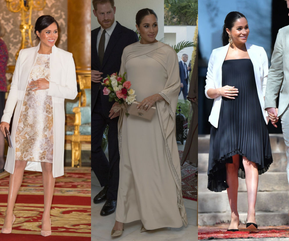 Ciążowe stylizacje Meghan Markle