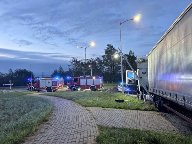 Zderzenie tirów w Cieszynie