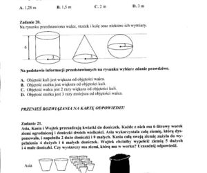 Egzamin gimnazjalny 2012 - MATEMATYKA 25.04.2012 - ODPOWIEDZI, ARKUSZE, PYTANIA, ROZWIĄZANIA. Test gimnazjalny 2012