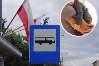 Wzorowa reakcja kierowcy. W środku nocy do autobusu wbiegł mężczyzna z dzieckiem w piżamce