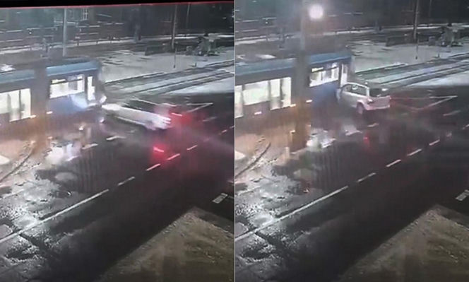 Wrocław. Pościg zakończy zderzeniem z tramwajem. 34-latek z bagażnika nie żyje [ZDJĘCIA].