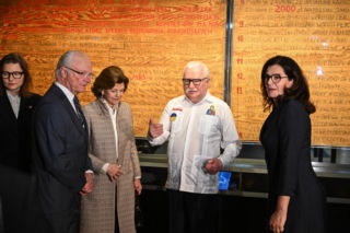 Gdańsk/ Król Szwecji Karol XVI Gustaw oraz królowa Sylwia spotkali się z Lechem Wałęsą
