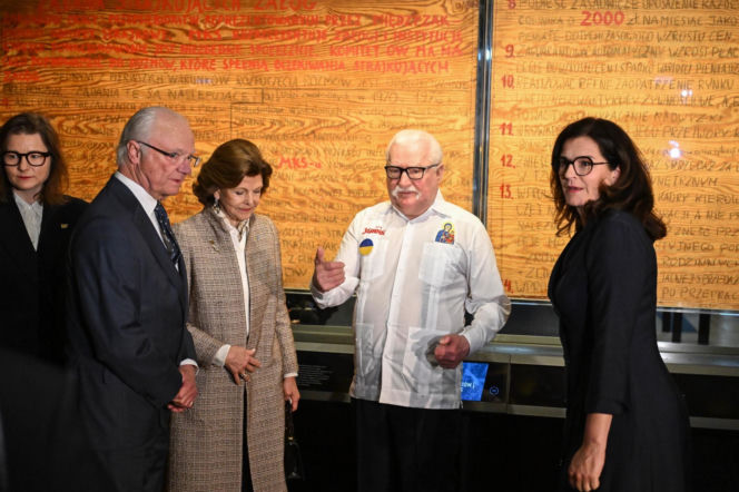 Gdańsk/ Król Szwecji Karol XVI Gustaw oraz królowa Sylwia spotkali się z Lechem Wałęsą