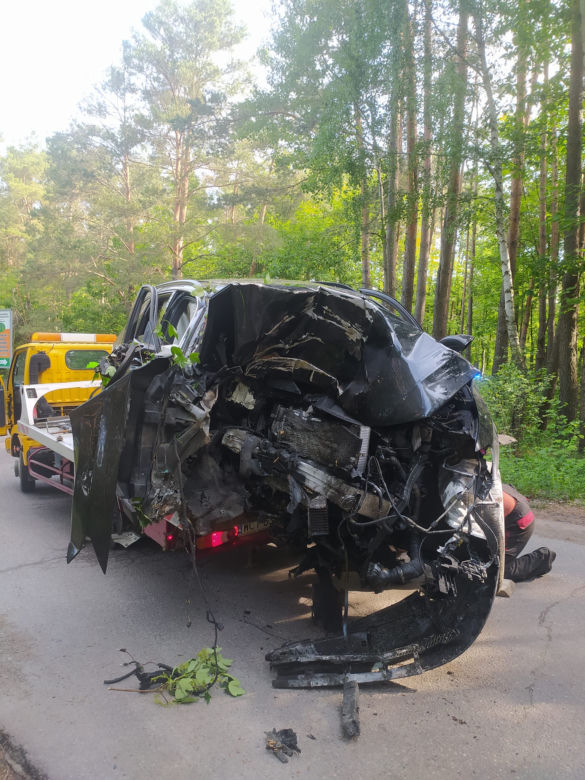Makabryczny wypadek pod Ciechanowem! Trzy młode osoby nie żyją. Ich audi roztrzaskało się o drzewo