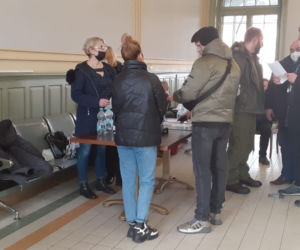Punkt recepcyjny na Dworcu PKP w Przemyślu